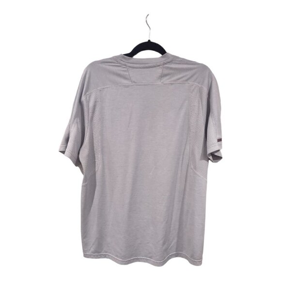 Adidas Short Sleeve Grey Workout Shirt Size L - Picture 2 of 3